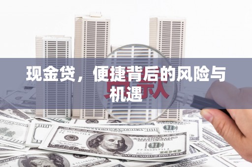 通道现金贷，便捷背后的风险与机遇