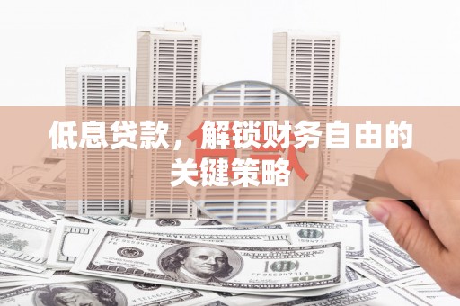 汶川低息贷款，解锁财务自由的关键策略