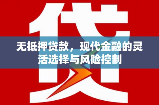 沧源无抵押贷款，现代金融的灵活选择与风险控制