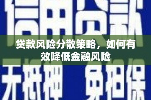 全州贷款风险分散策略，如何有效降低金融风险
