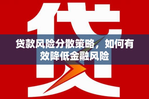 平南贷款风险分散策略，如何有效降低金融风险