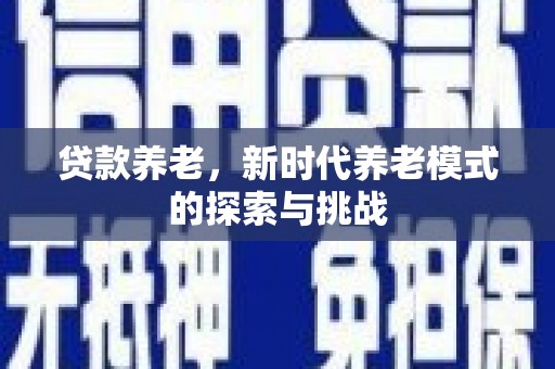 大寮贷款养老，新时代养老模式的探索与挑战